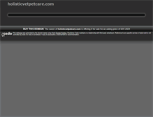 Tablet Screenshot of holisticvetpetcare.com